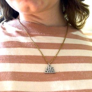 Live, Love, Laugh Silver Pendant.
